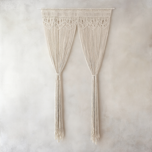 Rideaux en macramé