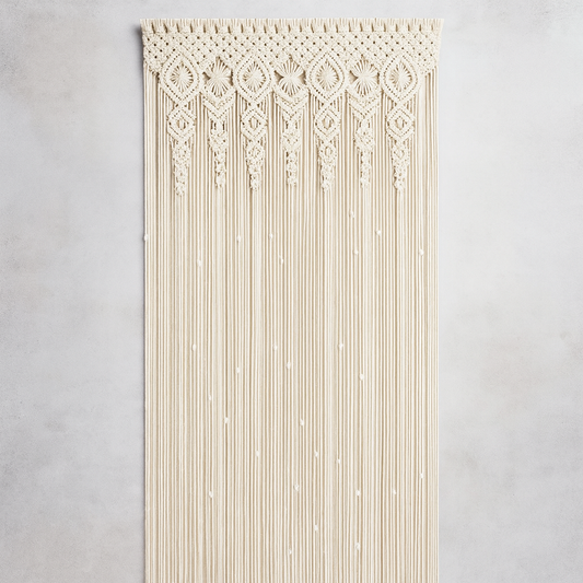 Rideau de porte en macramé