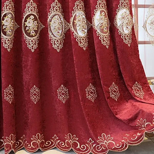 Rideaux occultants rouge