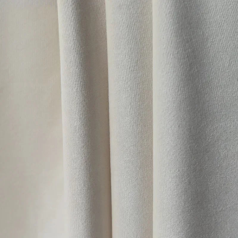 Rideaux velours beige